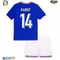 Otroški Nogometni dresi Francija Adrien Rabiot #14 Domači EP 2024 Kratek Rokav (+ Kratke hlače)